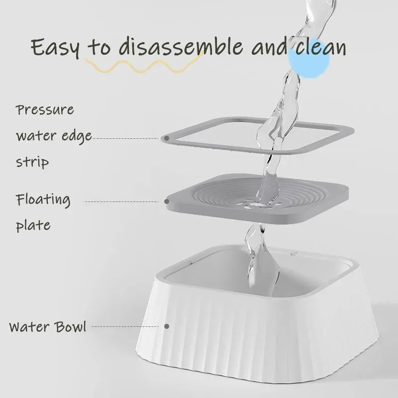 DryMuzzle — Floating Disk Pet Water Bowl