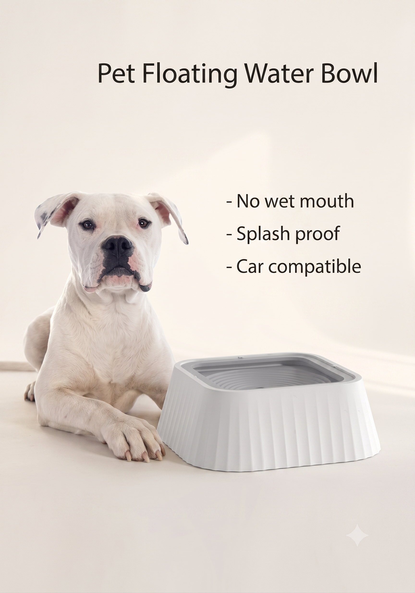 DryMuzzle — Floating Disk Pet Water Bowl